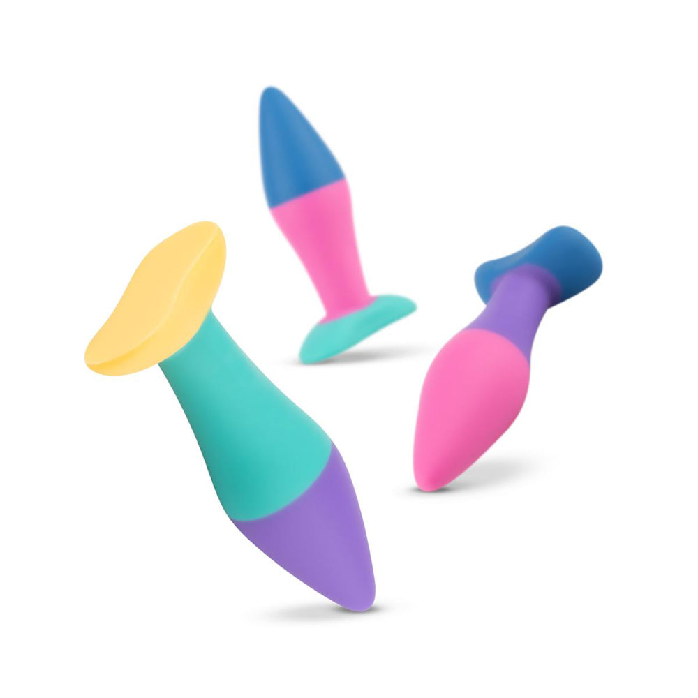 EDC WHOLESALE - PMV20 KODA 3-PIECE BUTT PLUG SET MULTICOLOR