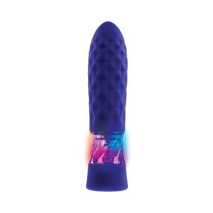 EVOLVED RAVER LIGHT-UP RECHARGEABLE SILICONE BULLET VIBRATOR PURPLE