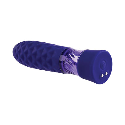 EVOLVED RAVER LIGHT-UP RECHARGEABLE SILICONE BULLET VIBRATOR PURPLE