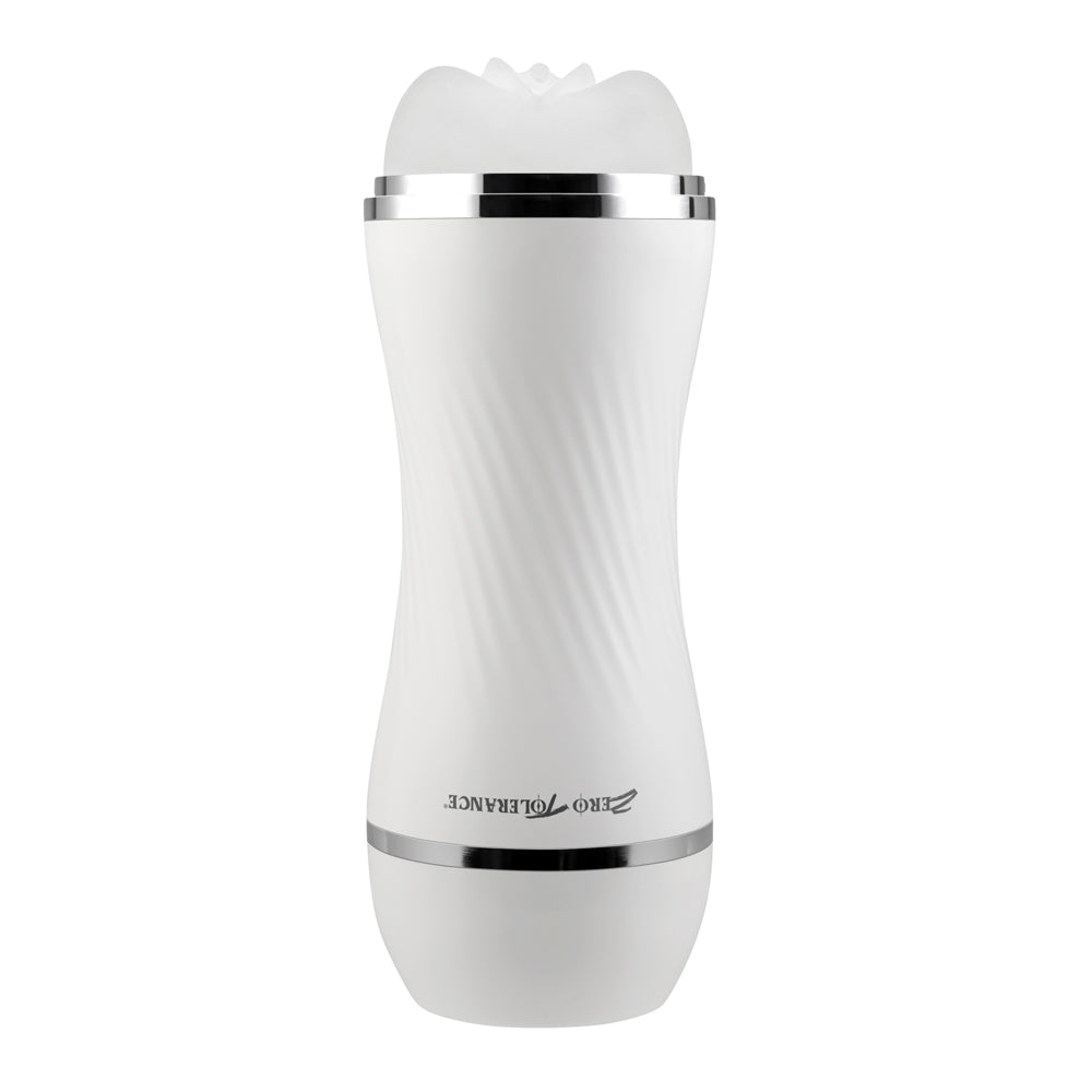 ZERO TOLERANCE - DOUBLE DIP DUAL-ENDED REALISTIC STROKER WITH MOVIE DOWNLOAD WHITE
