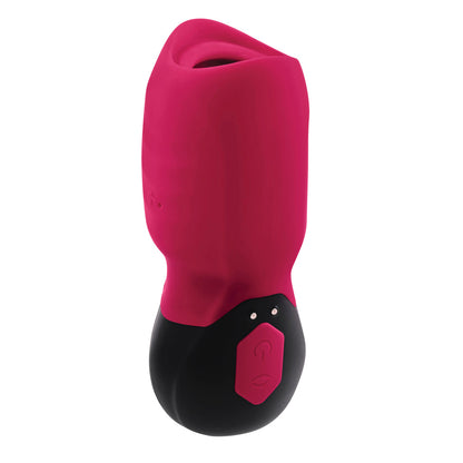 GENDER X - BODY KISSES RECHARGEABLE VIBRATING SILICONE SUCTION MASSAGER RED