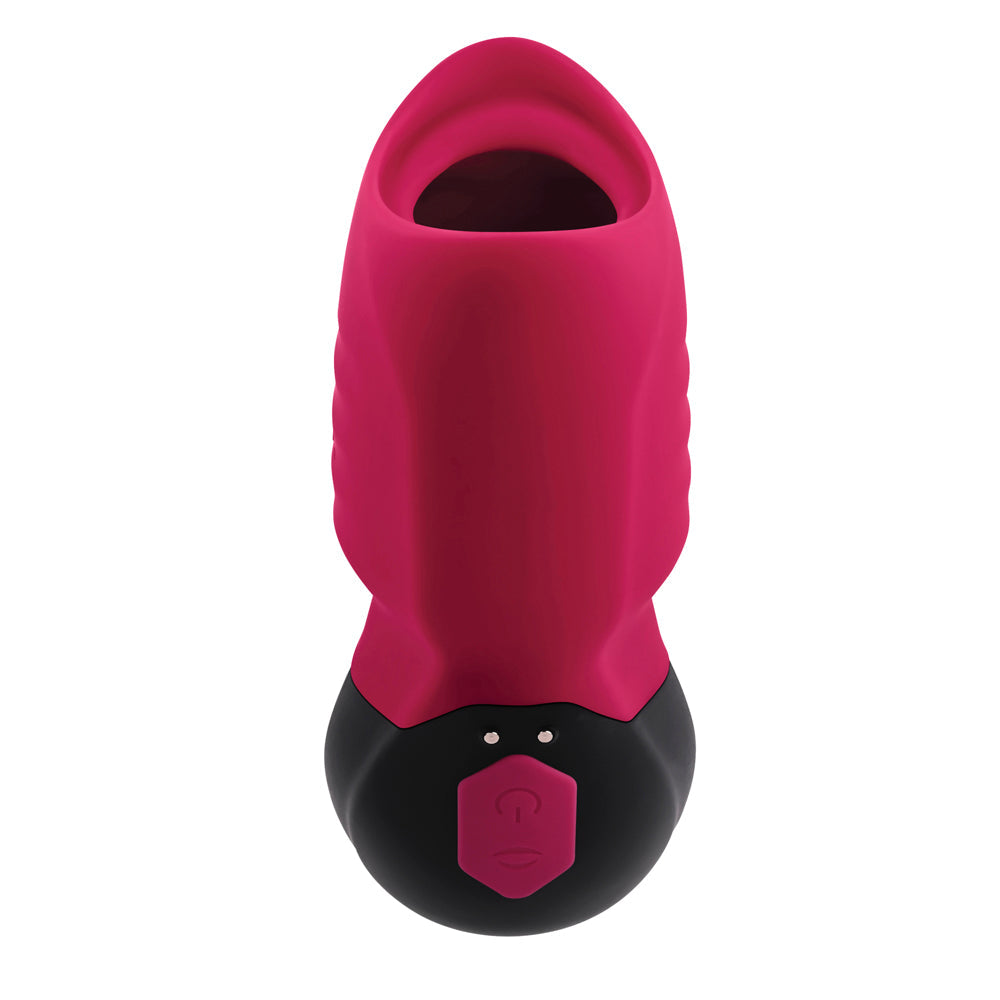 GENDER X - BODY KISSES RECHARGEABLE VIBRATING SILICONE SUCTION MASSAGER RED
