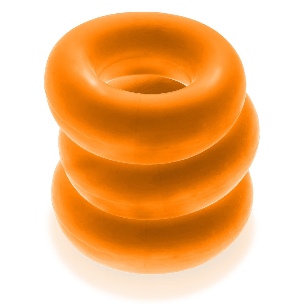 OXBALLS FAT WILLY 3-PACK JUMBO COCKRINGS ORANGE