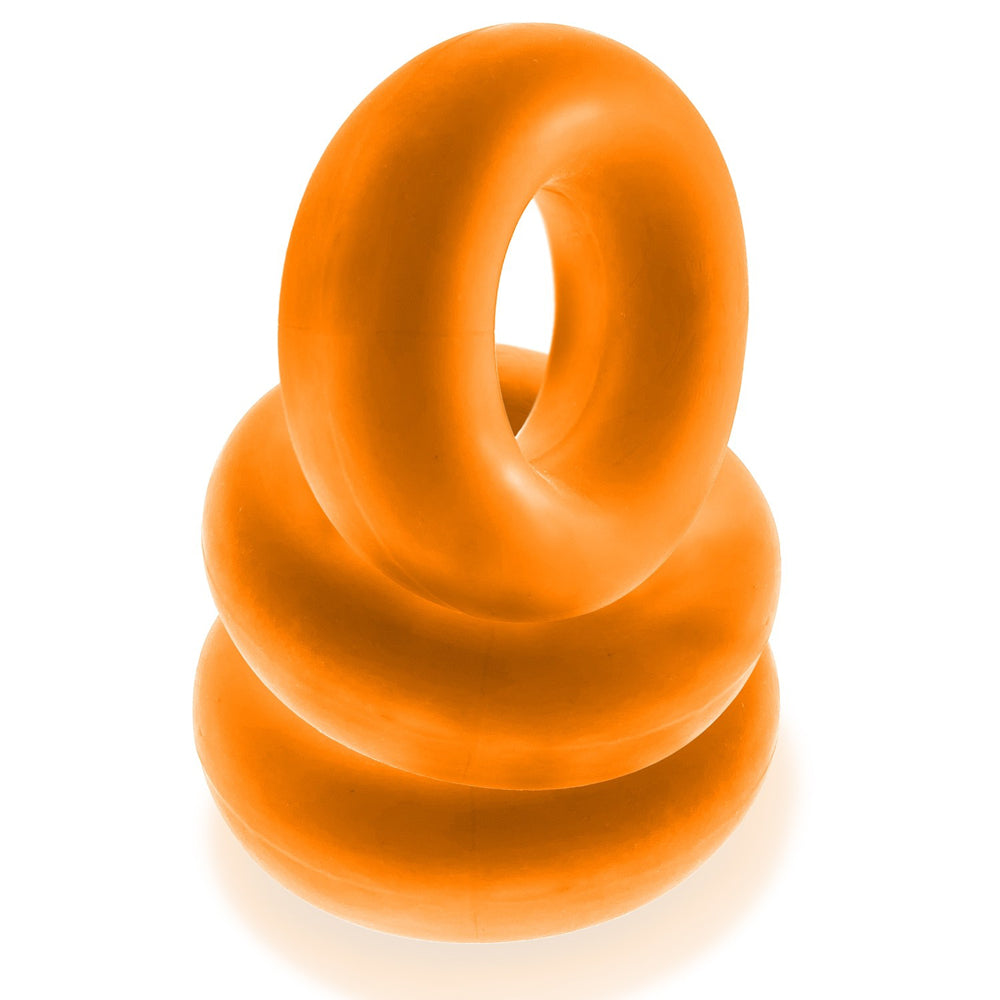 OXBALLS FAT WILLY 3-PACK JUMBO COCKRINGS ORANGE
