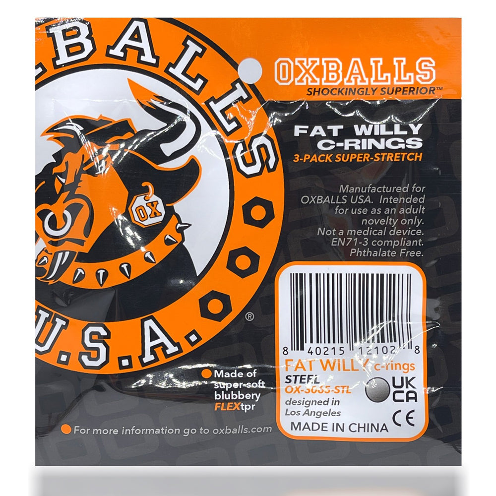 OXBALLS - FAT WILLY 3-PACK JUMBO COCKRINGS ORANGE