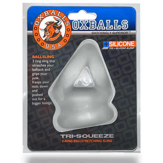OXBALLS - TRI-SQUEEZE COCKSLING AND BALLSTRETCHER CLEAR ICE