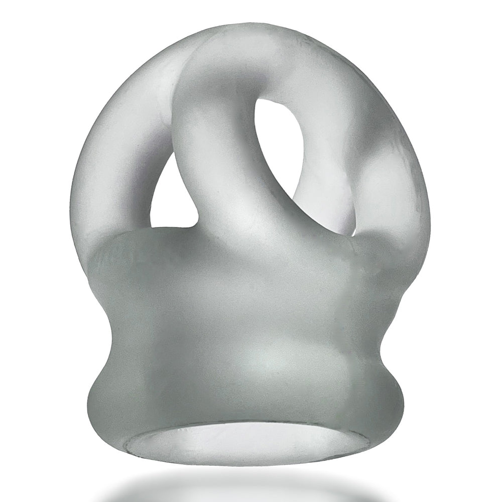 OXBALLS - ESCLAVA TRIPLE Y ESTIRADOR DE TESTÍCULOS DE HIELO TRANSPARENTE