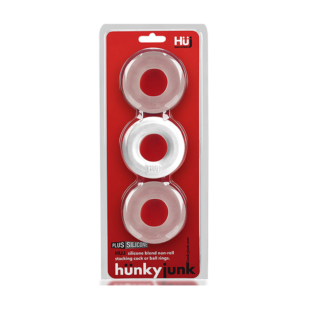 HUNKYJUNK HUJ3 C-RING 3-PACK WHITE ICE