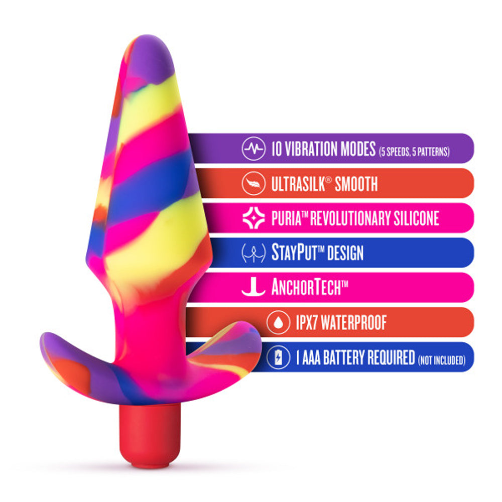 AVANT FREE SPIRIT SILICONE VIBRATING ANAL PLUG SCARLET