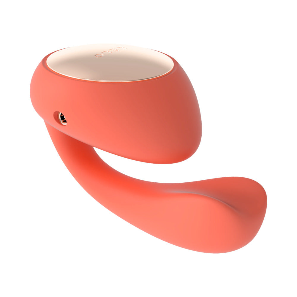 LELO IDA WAVE RECHARGEABLE DUAL STIMULATOR CORAL RED