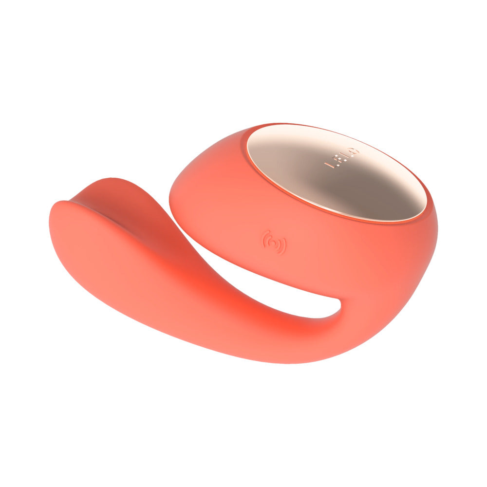 LELO IDA WAVE RECHARGEABLE DUAL STIMULATOR CORAL RED