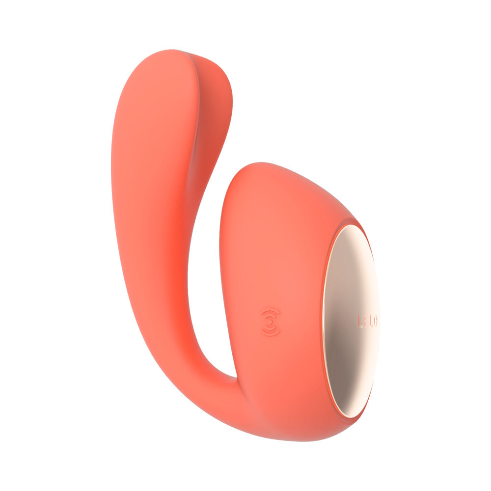 LELO IDA WAVE RECHARGEABLE DUAL STIMULATOR CORAL RED