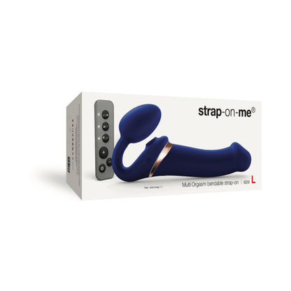 STRAP-ON-ME MULTI ORGASM BENDABLE STRAPLESS STRAP-ON NIGHT BLUE LARGE