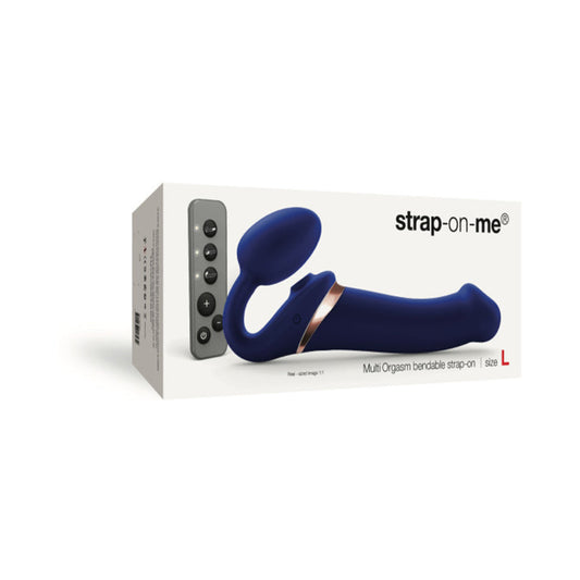 STRAP-ON-ME MULTI ORGASM BENDABLE STRAPLESS STRAP-ON NIGHT BLUE LARGE