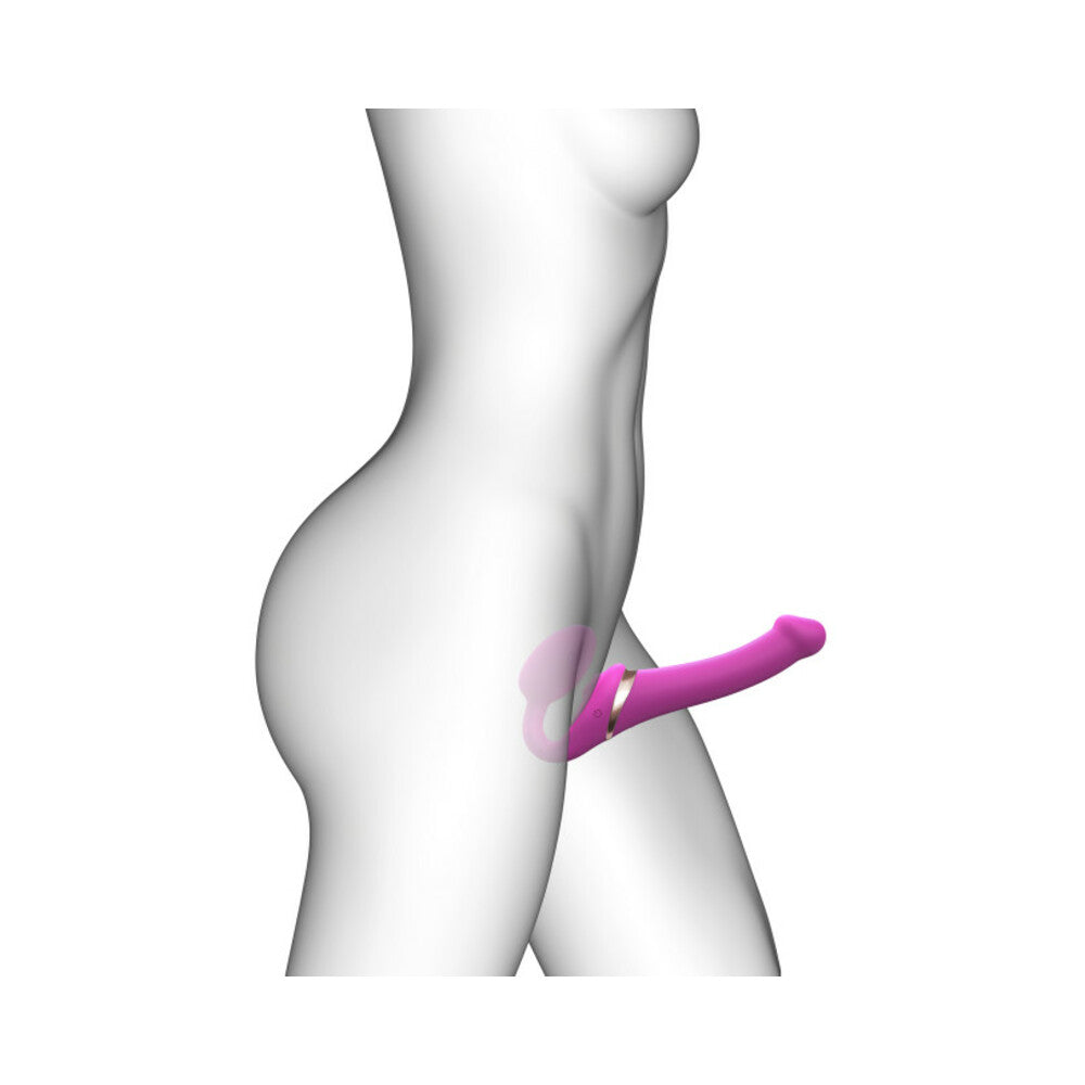LOVELY PLANET - STRAP-ON-ME RECHARGEABLE REMOTE-CONTROLLED MULTI ORGASM BENDABLE STRAPLESS STRAP-ON FUCHSIA XLARGE