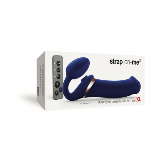 STRAP-ON-ME MULTI ORGASM BENDABLE STRAPLESS STRAP-ON NIGHT BLUE XLARGE