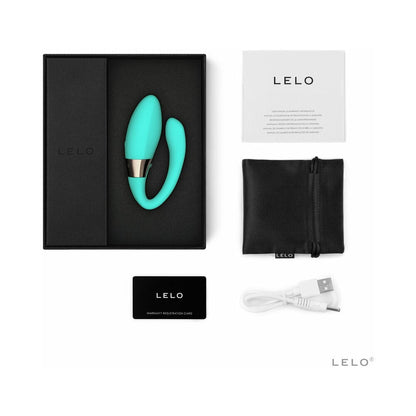 LELO - TIANI HARMONY RECHARGEABLE DUAL STIMULATION COUPLES VIBRATOR AQUA