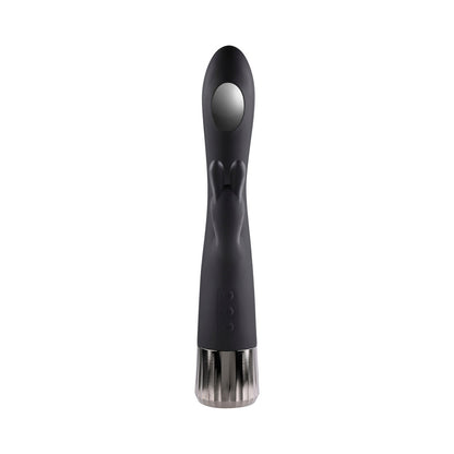 EVOLVED HEAT UP & CHILL RECHARGEABLE HEATING/COOLING SILICONE RABBIT VIBRATOR BLACK