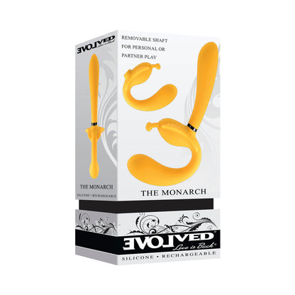 EVOLVED - MONARCH RECHARGEABLE SILICONE MULTIFUNCTION VIBRATING STRAPLESS STRAP-ON YELLOW