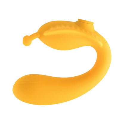 EVOLVED - MONARCH RECHARGEABLE SILICONE MULTIFUNCTION VIBRATING STRAPLESS STRAP-ON YELLOW