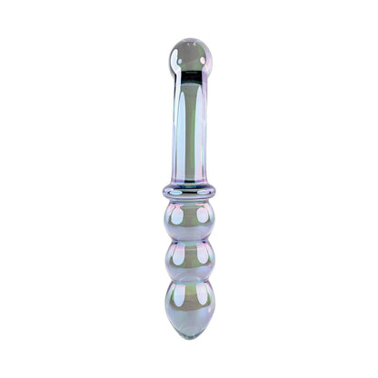 GENDER X - LUSTROUS GALAXY WAND 7.3 IN. DUAL-ENDED GLASS DILDO MULTI-COLOR