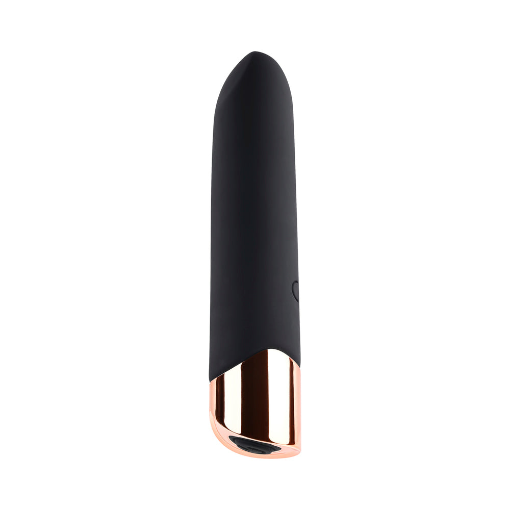 GENDER X THE GOLD STANDARD RECHARGEABLE SILICONE BULLET VIBRATOR BLACK/GOLD