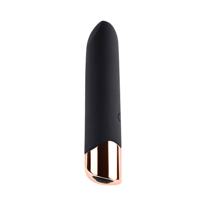 GENDER X THE GOLD STANDARD RECHARGEABLE SILICONE BULLET VIBRATOR BLACK/GOLD