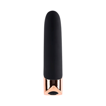 GENDER X THE GOLD STANDARD RECHARGEABLE SILICONE BULLET VIBRATOR BLACK/GOLD
