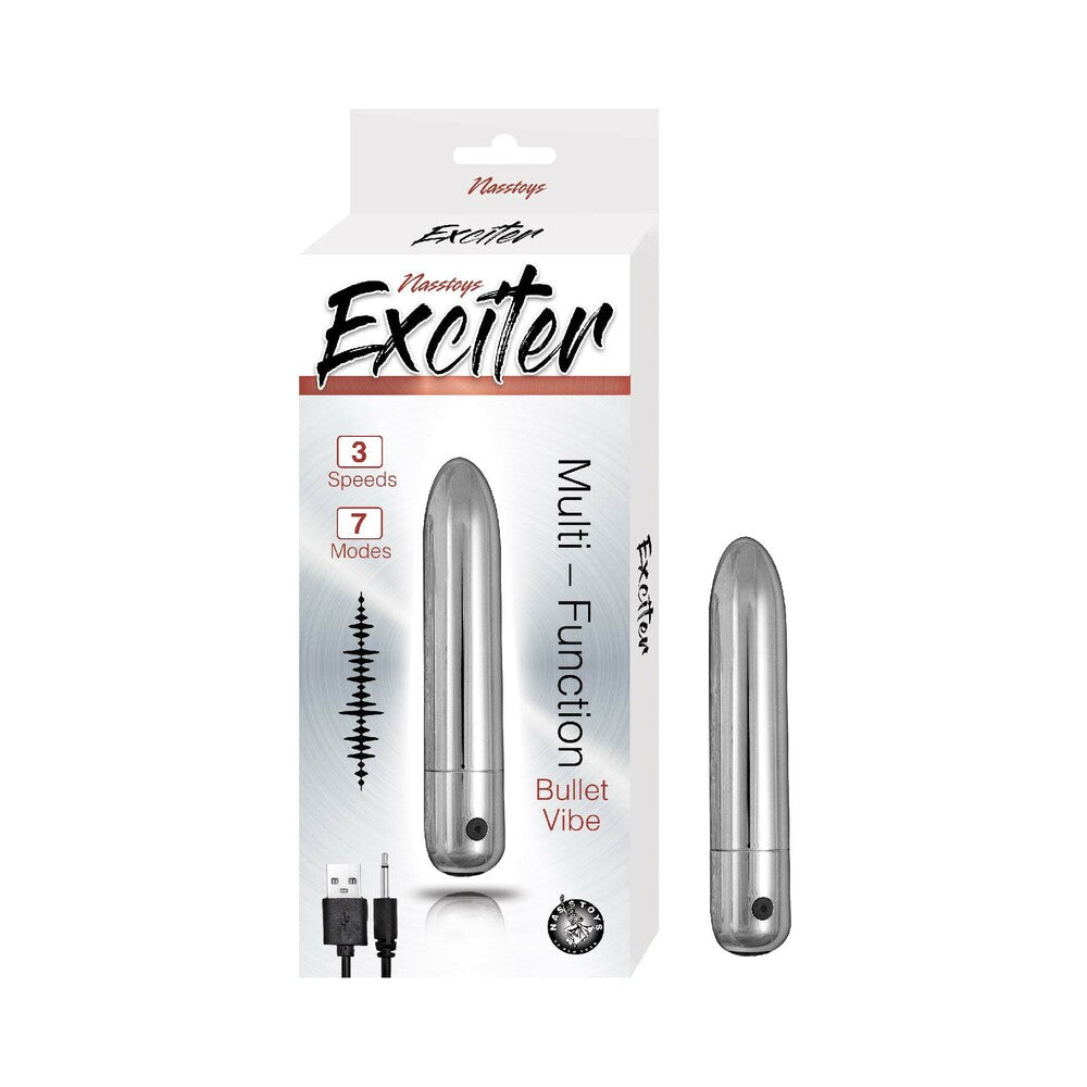 NASSTOYS EXCITER MULTI-FUNCTION BULLET VIBE SILVER