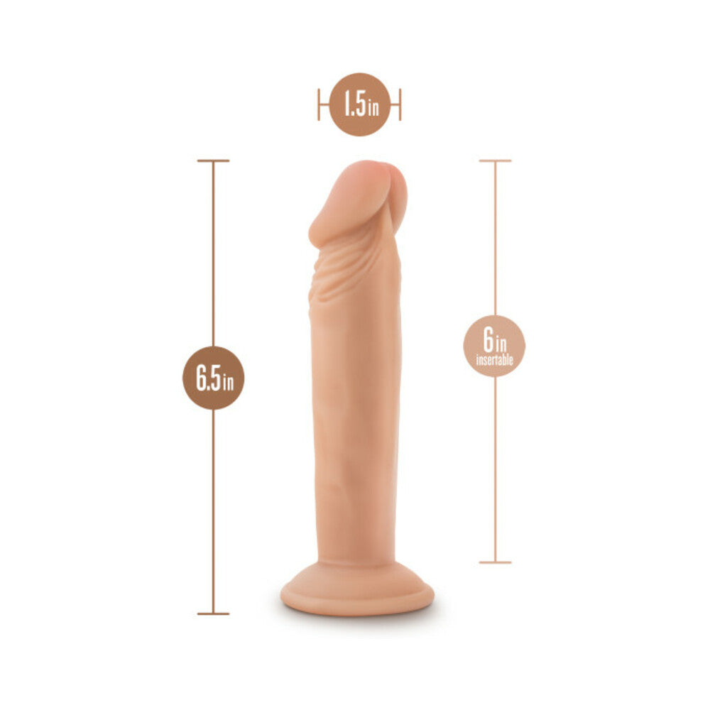 DR. SKIN PLUS REALISTIC 6 IN. TRIPLE DENSITY POSABLE DILDO BEIGE