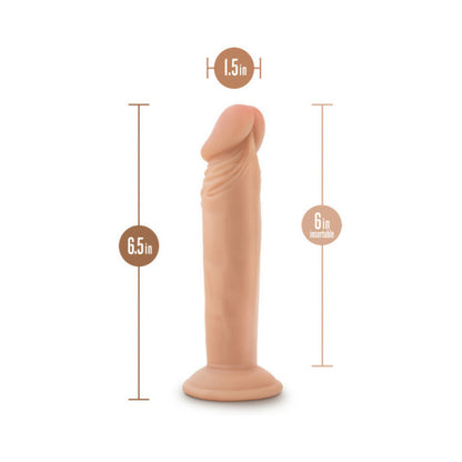 DR. SKIN PLUS REALISTIC 6 IN. TRIPLE DENSITY POSABLE DILDO BEIGE
