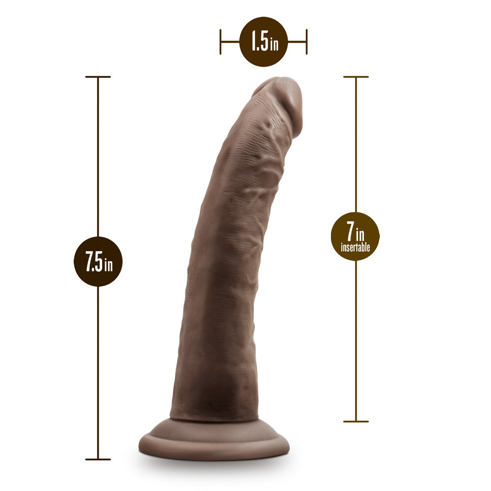 BLUSH - DR. SKIN REALISTIC 7 IN. TRIPLE DENSITY POSABLE DILDO