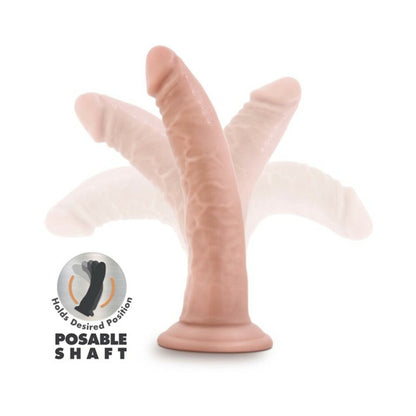 DR. SKIN PLUS REALISTIC 7 IN. TRIPLE DENSITY POSABLE DILDO BEIGE