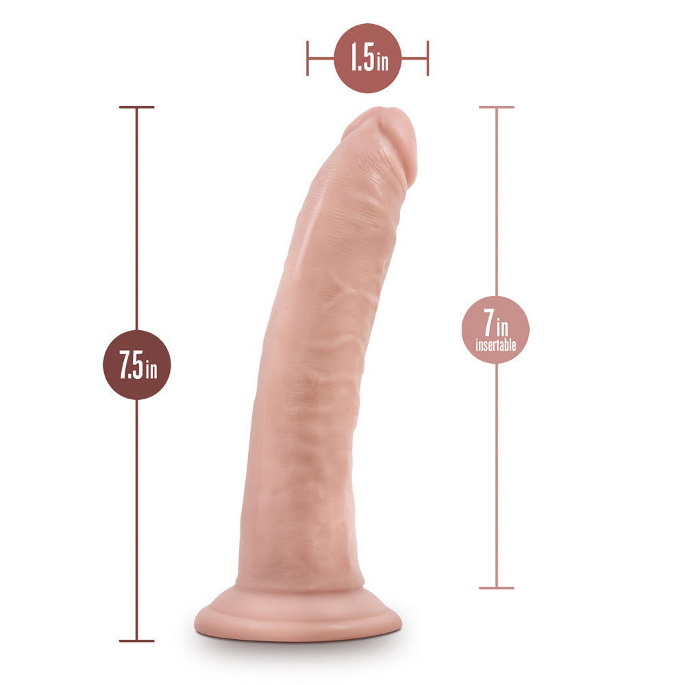 BLUSH - DR. SKIN REALISTIC 7 IN. TRIPLE DENSITY POSABLE DILDO