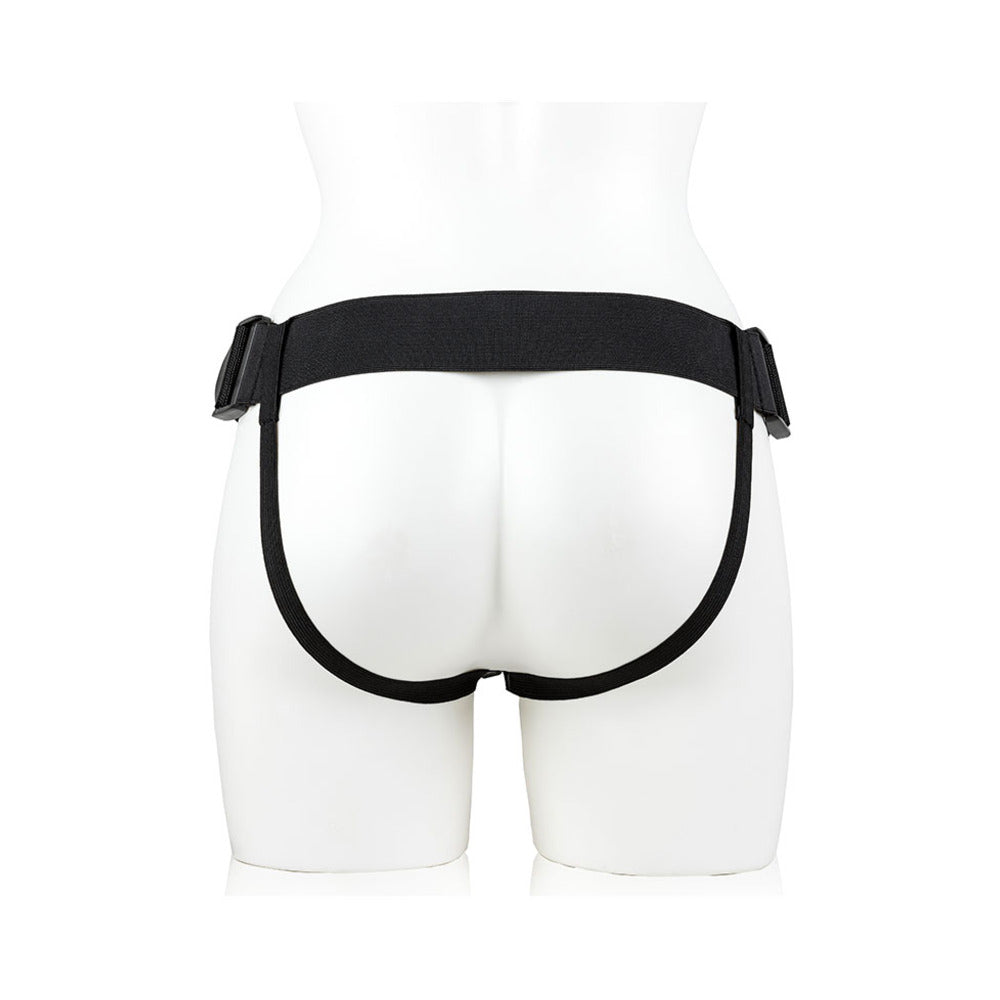 SHOTS - REALROCK REALISTIC 7 IN. HOLLOW STRAP-ON WITH BALLS TAN