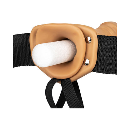 REALROCK REALISTIC 6 IN. HOLLOW STRAP-ON TAN