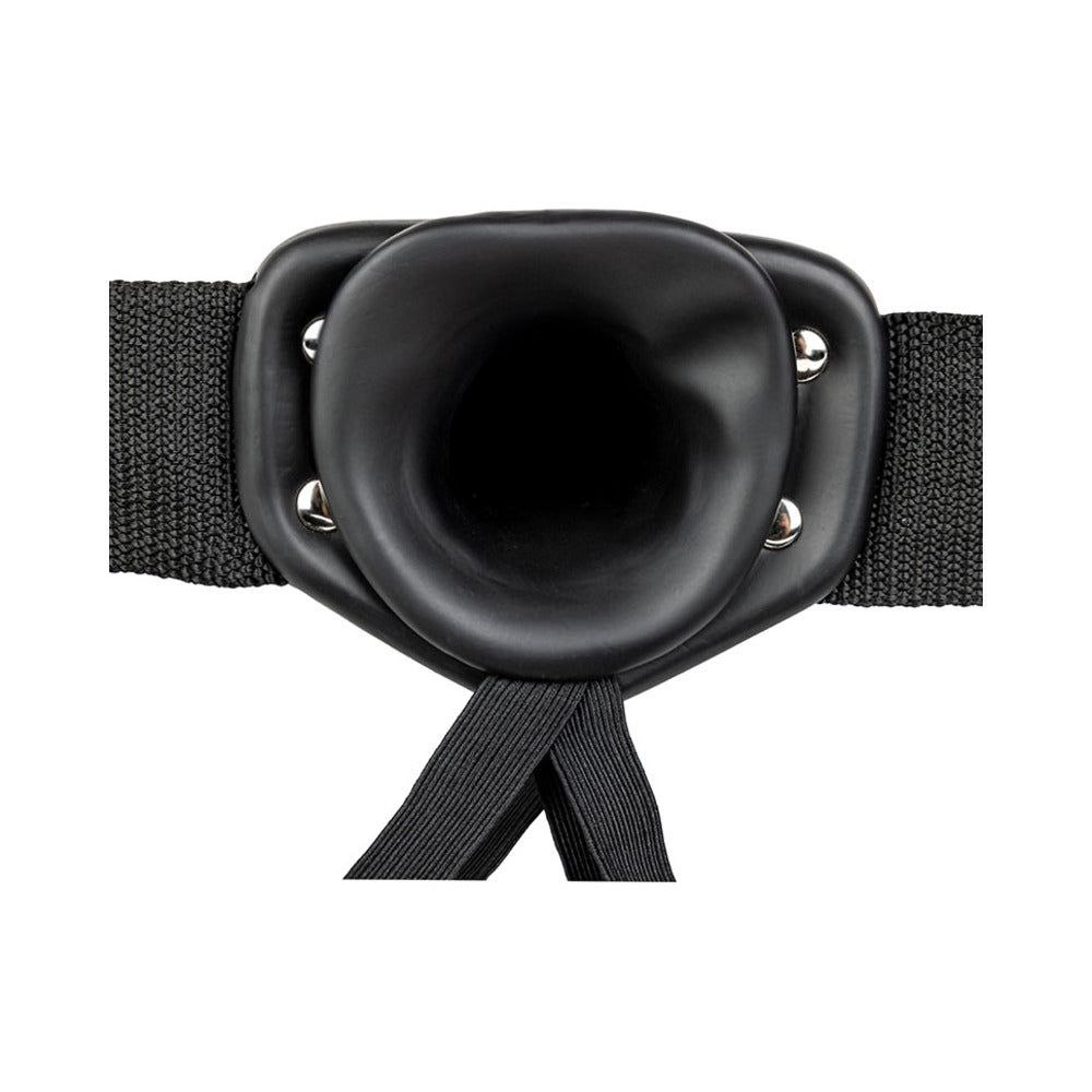 REALROCK REALISTIC 6 IN. HOLLOW STRAP-ON BLACK