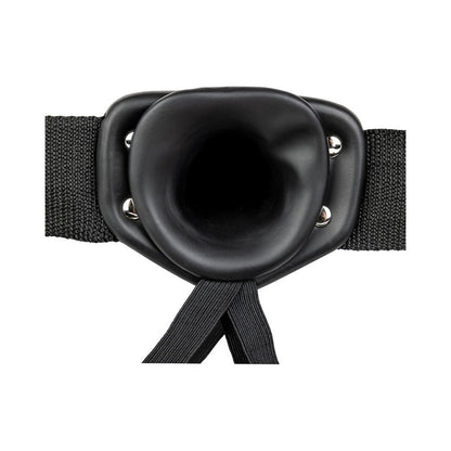 REALROCK REALISTIC 6 IN. HOLLOW STRAP-ON BLACK