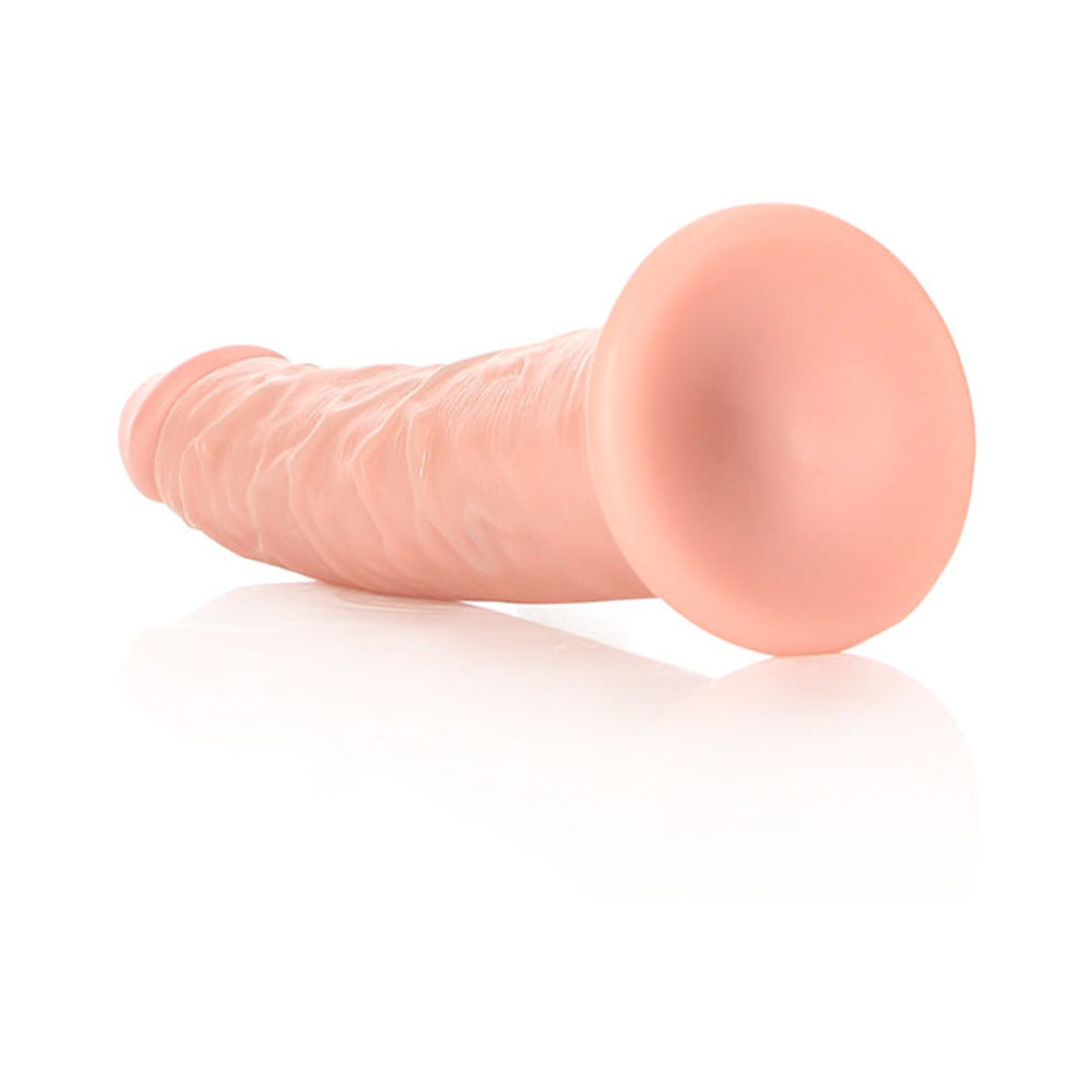 SHOTS - REALROCK REALISTIC 6 IN. SLIM DILDO WITH SUCTION CUP BEIGE