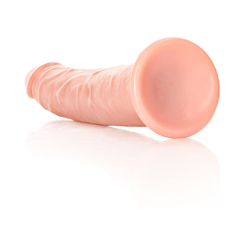SHOTS - REALROCK REALISTIC 7 IN. SLIM DILDO WITH SUCTION CUP TAN