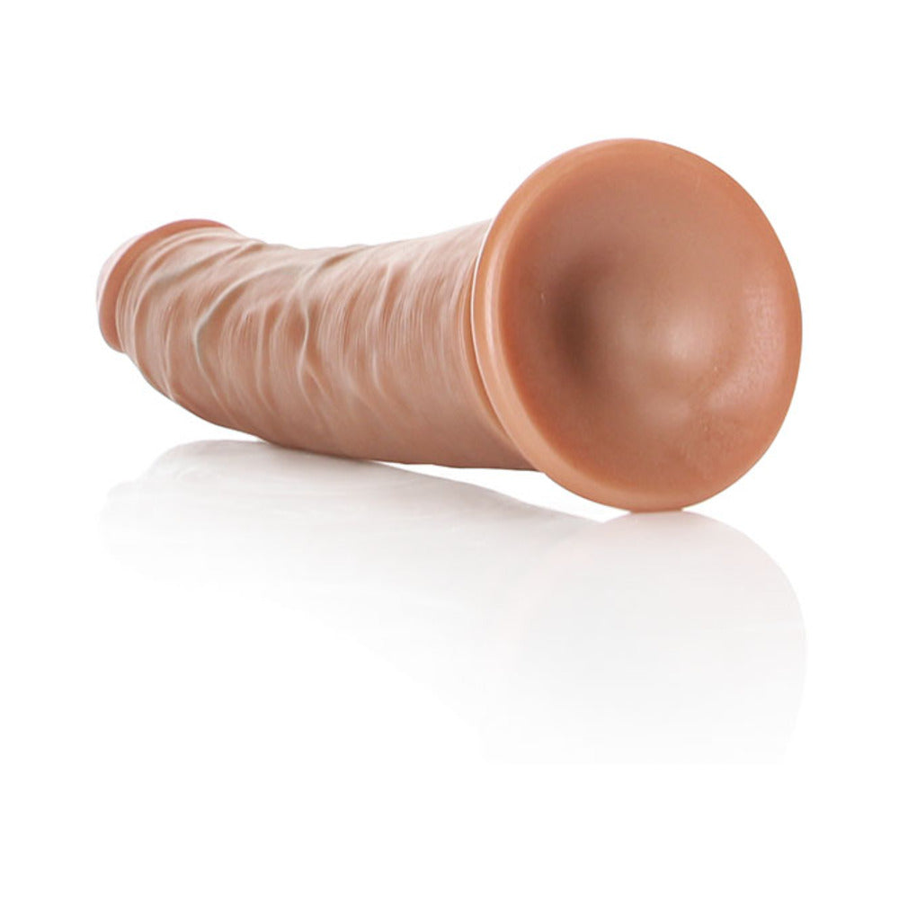 SHOTS - REALROCK REALISTIC 7 IN. SLIM DILDO WITH SUCTION CUP TAN