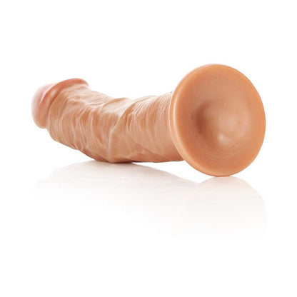 SHOTS - REALROCK REALISTIC 7 IN. CURVED DILDO WITH SUCTION CUP BEIGE