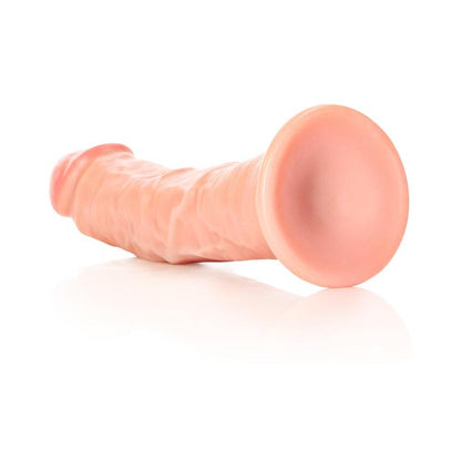 SHOTS - REALROCK REALISTIC 8 IN. CURVED DILDO WITH SUCTION CUP TAN