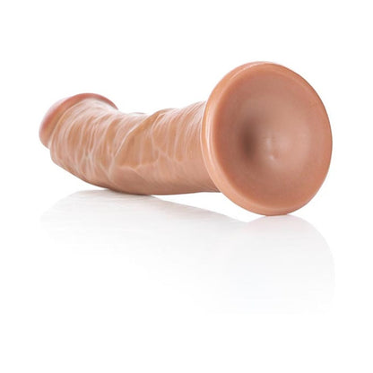 REALROCK REALISTIC 8 IN. CURVED DILDO WITH SUCTION CUP TAN