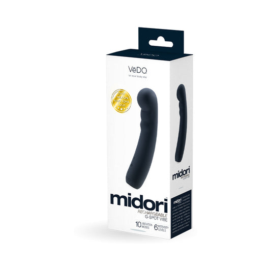 VEDO - VIBRADOR RECARGABLE DE PUNTO G MIDORI JUST BLACK