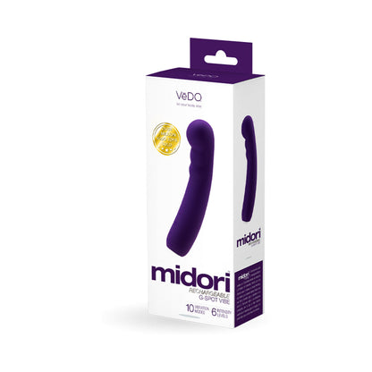 VEDO - VIBRADOR RECARGABLE DE PUNTO G MIDORI MORADO OSCURO