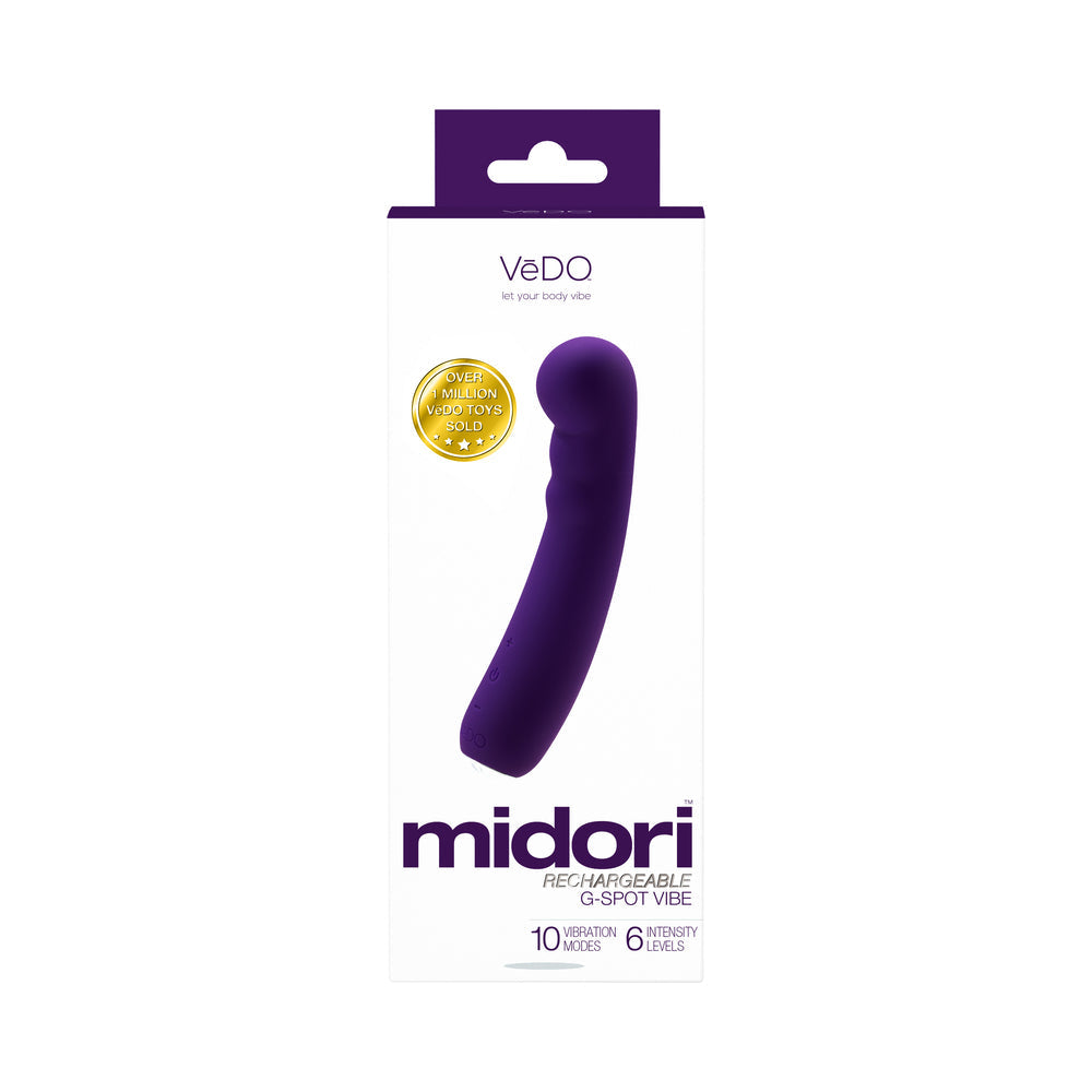 VEDO - VIBRADOR RECARGABLE DE PUNTO G MIDORI MORADO OSCURO