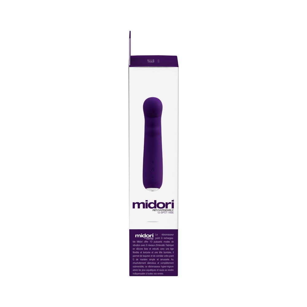 VEDO - VIBRADOR RECARGABLE DE PUNTO G MIDORI MORADO OSCURO