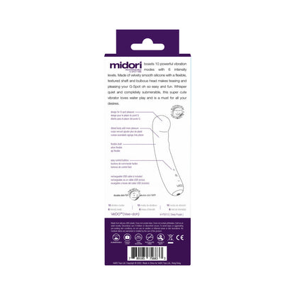VEDO - VIBRADOR RECARGABLE DE PUNTO G MIDORI MORADO OSCURO