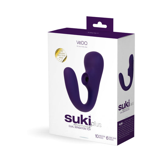 VEDO SUKI PLUS RECHARGEABLE DUAL SONIC VIBE DEEP PURPLE